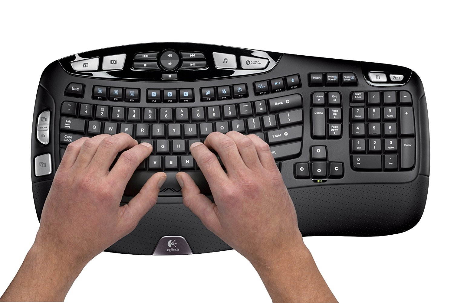 New Logitech MK550 Wireless Keyboard and Mouse Combo &mdash; Includes Keyboard and Mouse, Long Battery Life, Ergonomic Wave Design with cushioned palm rest, Powerful 2.4 GHz wireless connection