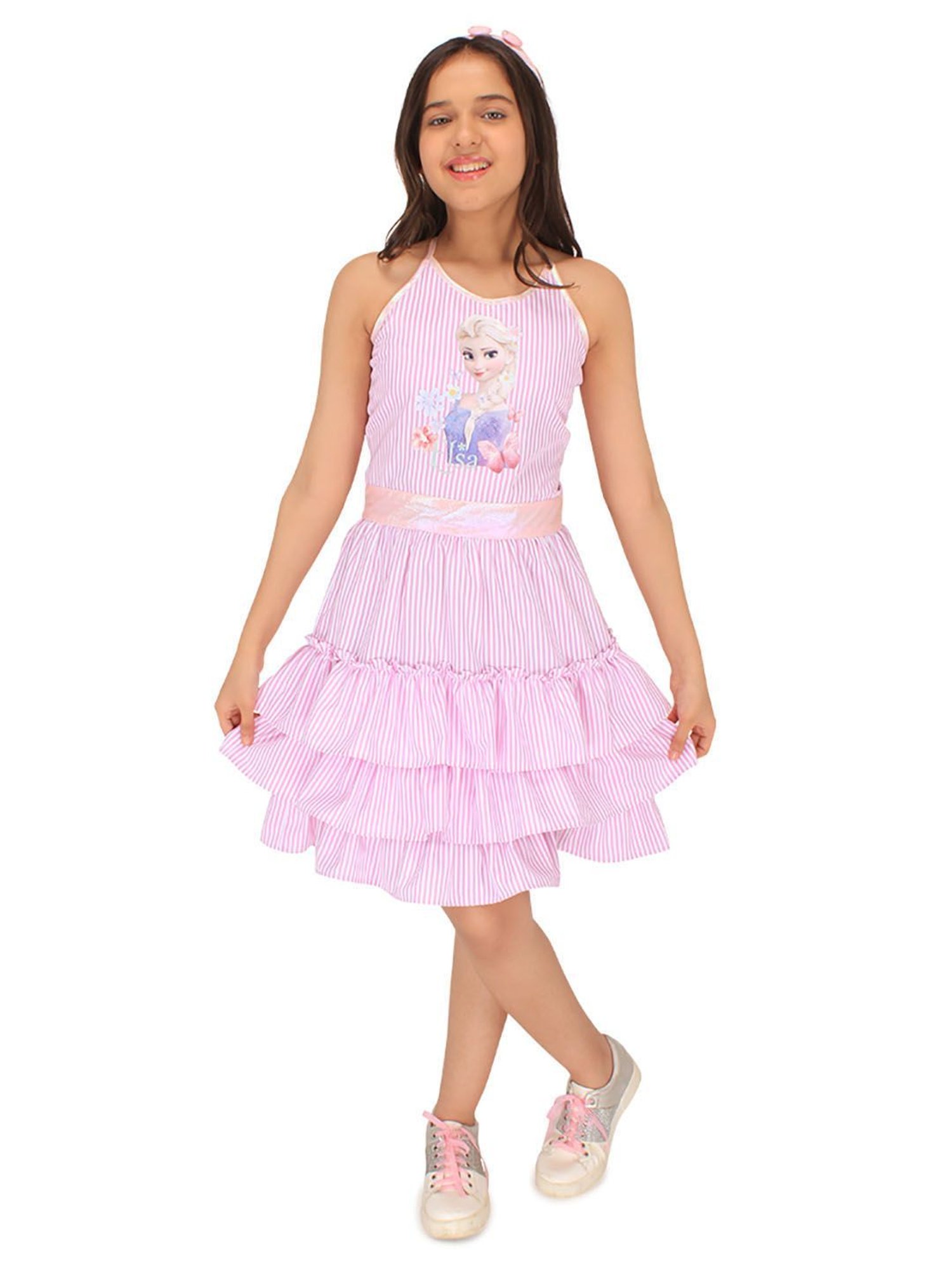 Cutecumber Kids Pink Striped Dress