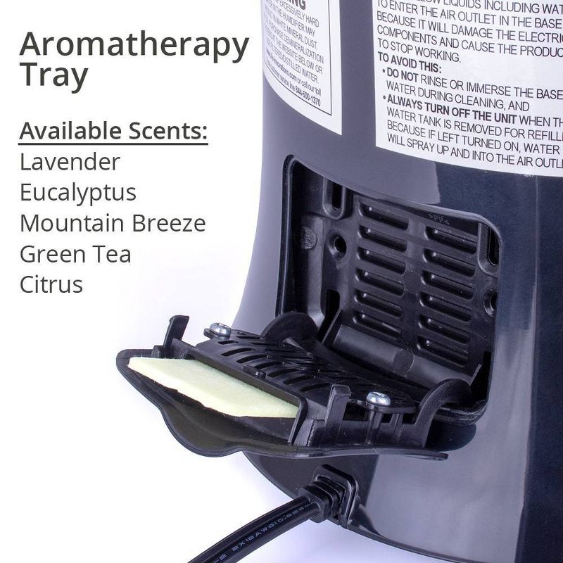 Air Innovations 1.7 Gal Ultrasonic Cool Mist Humidifier with Aroma Tray Black