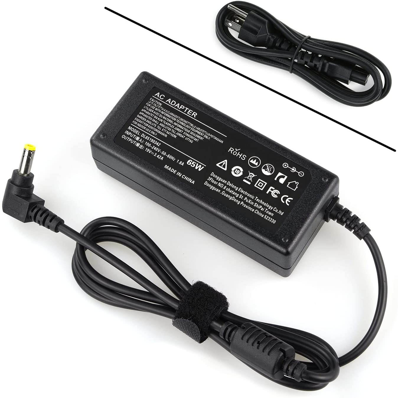65W 19V 3.42A AC Adapter Laptop Charger Replacement for Toshiba PA3714U-1ACA PA3822U-1ACA PA3917U-1ACA Satellite C55 C55D C55T C655 C655D C675 C855 C855D L55 L655 L675 L745 L755 L775D Supply Cord