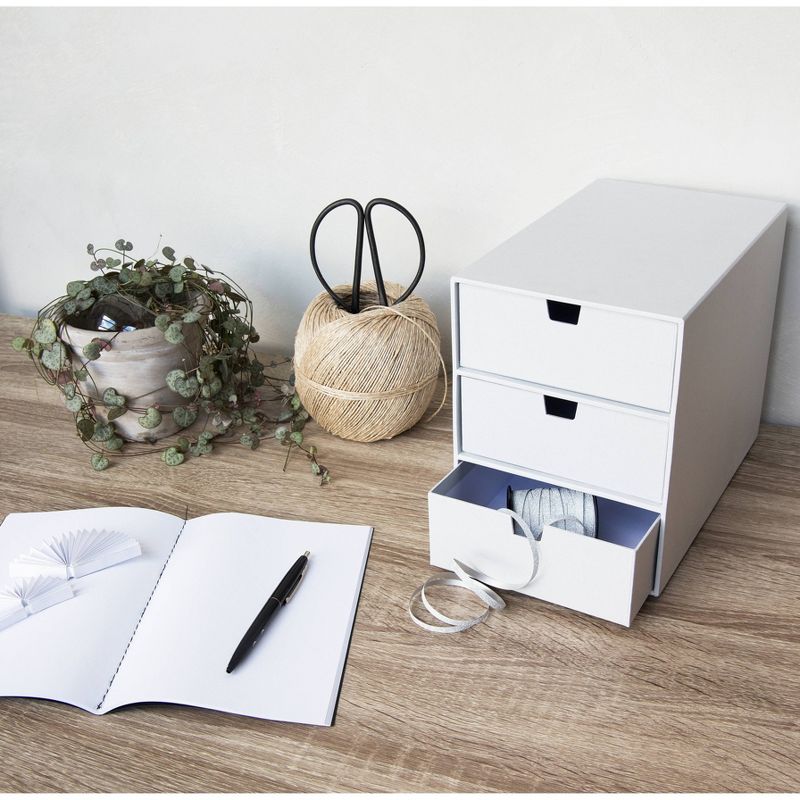 Ingrid 3-Drawer Supply Chest White - Bigso Box of Sweden