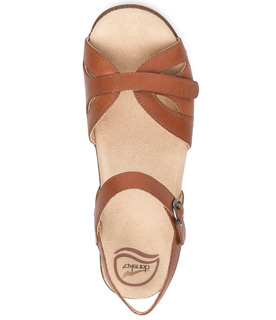 Dansko Season Leather Block Heel Platform Sandals