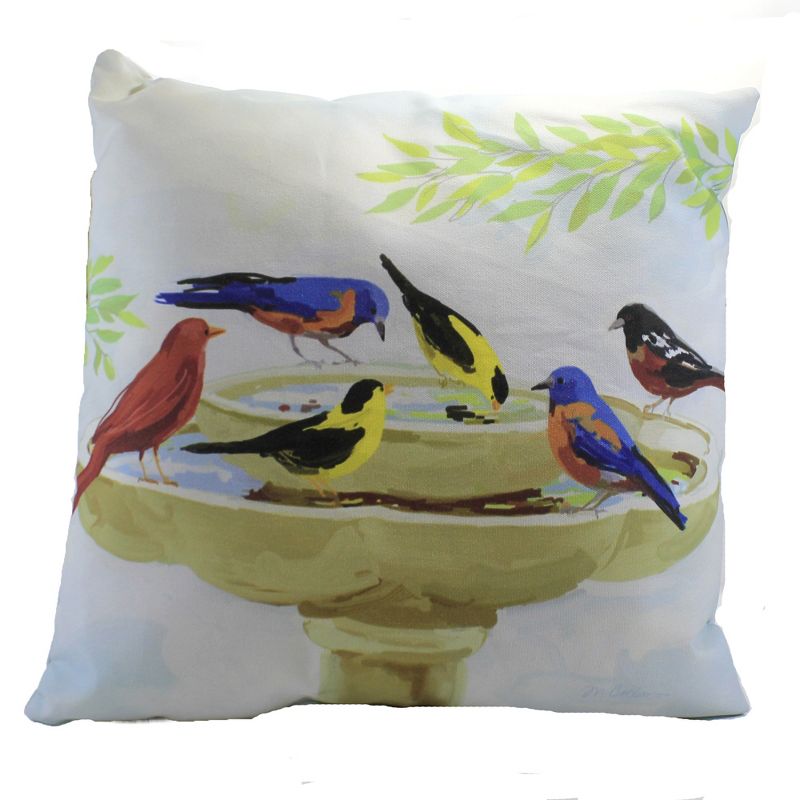 Home & Garden 18.0" Bath Time Pillow Indoor Outdoor Birds Manual Woodworkers And Weavers  -  Decorative Pillow
