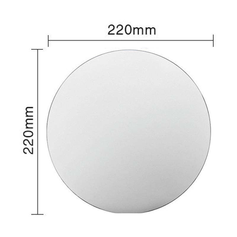 ESTONE Round Aluminum Gaming Mouse Pad with Anti-Skid Rubber Base-8.66"x8.66"x0.08" - Silver