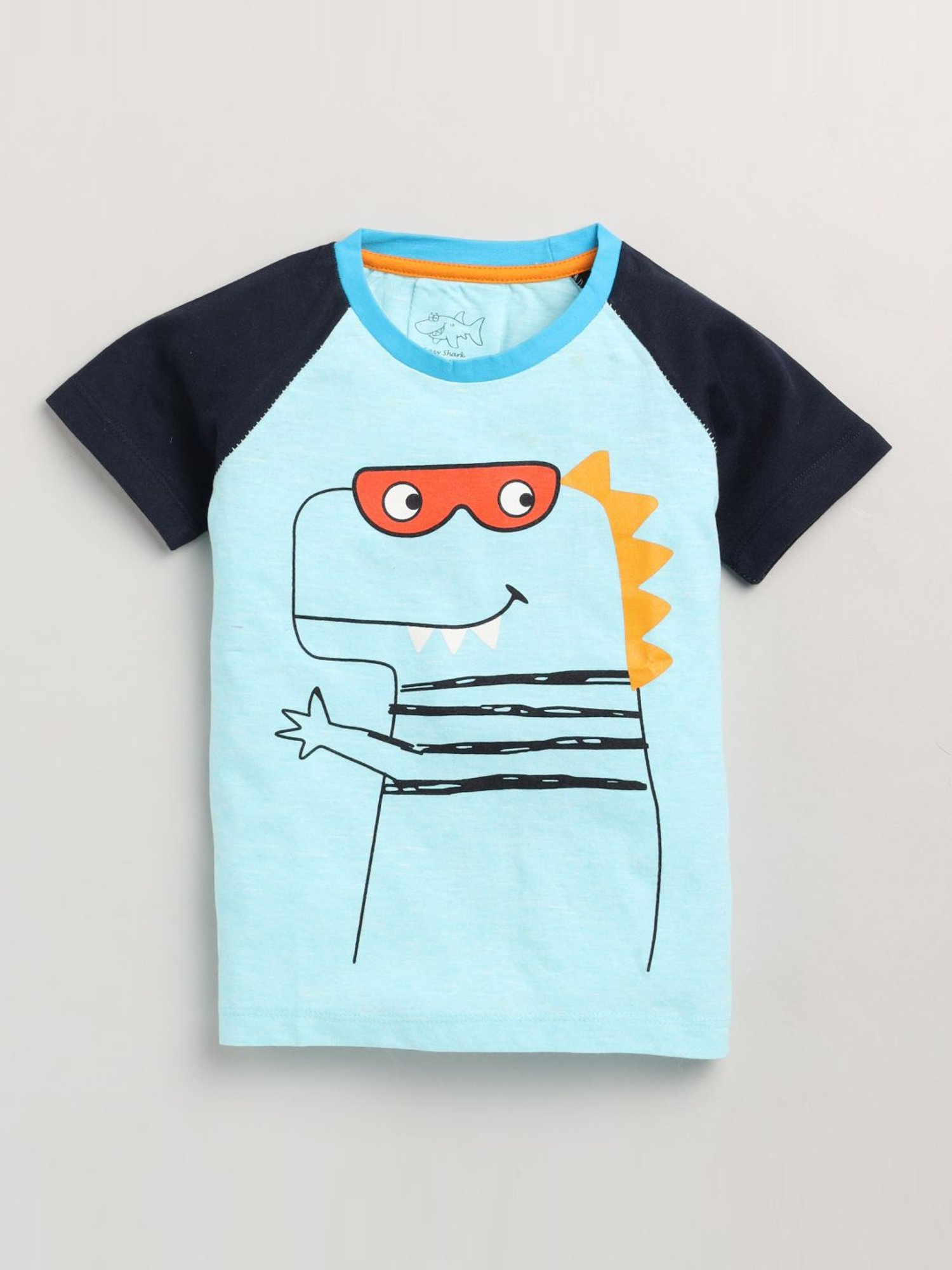 Lazy Shark Kids Navy Printed T-Shirt & Shorts