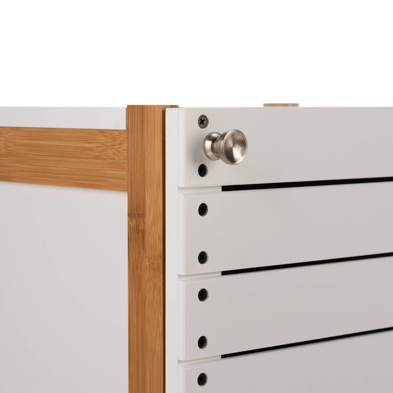 Three Tier Half Moon Glass Shelf Silver - Bath Bliss