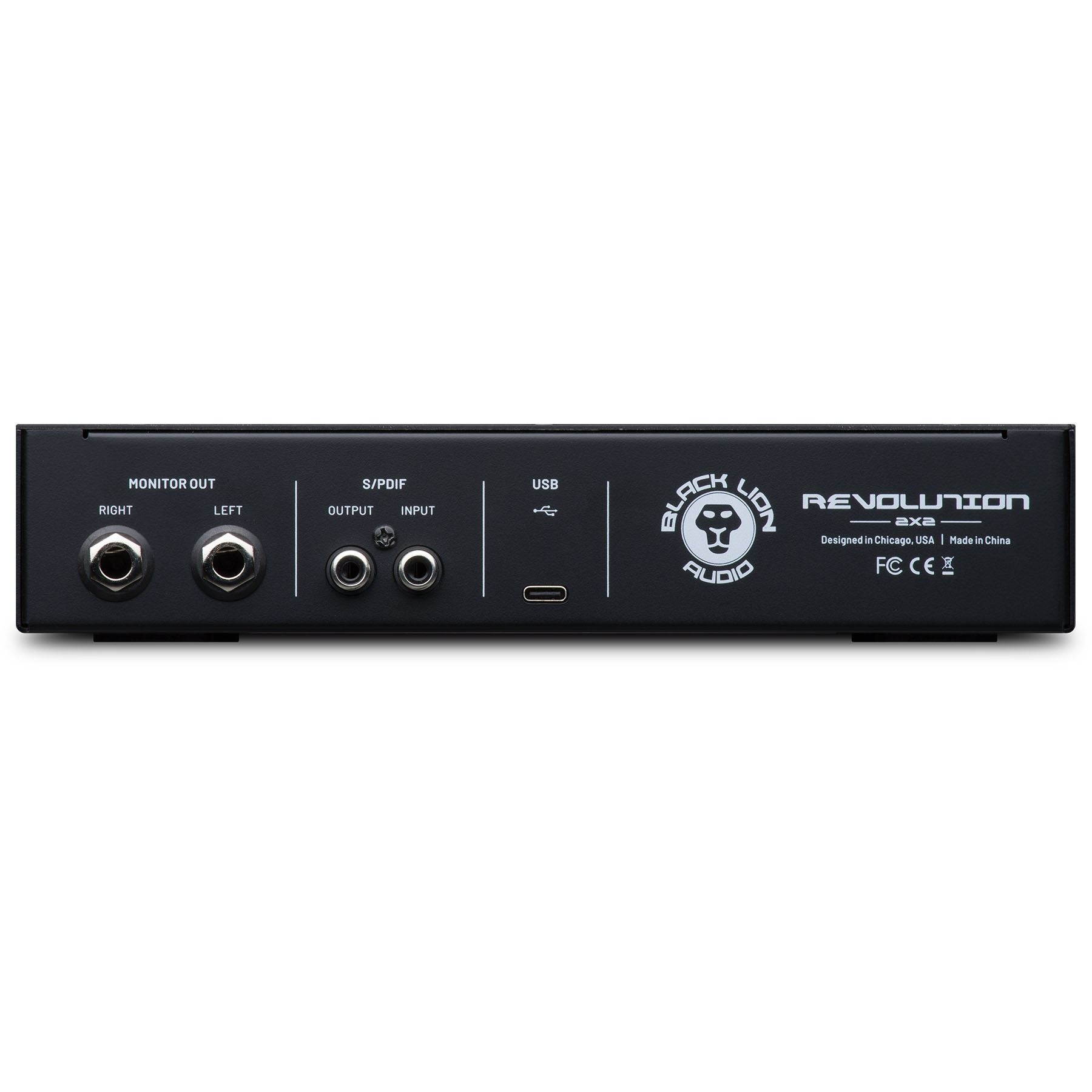 Black Lion Audio Revolution 2x2 Interface w/ 15-Foot Pro Co EXMN-15 XLR Cables Bundle