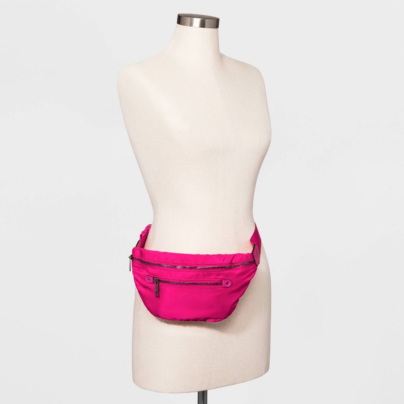 Women's Zip Closure Fanny Pack - A New Day™ Pink