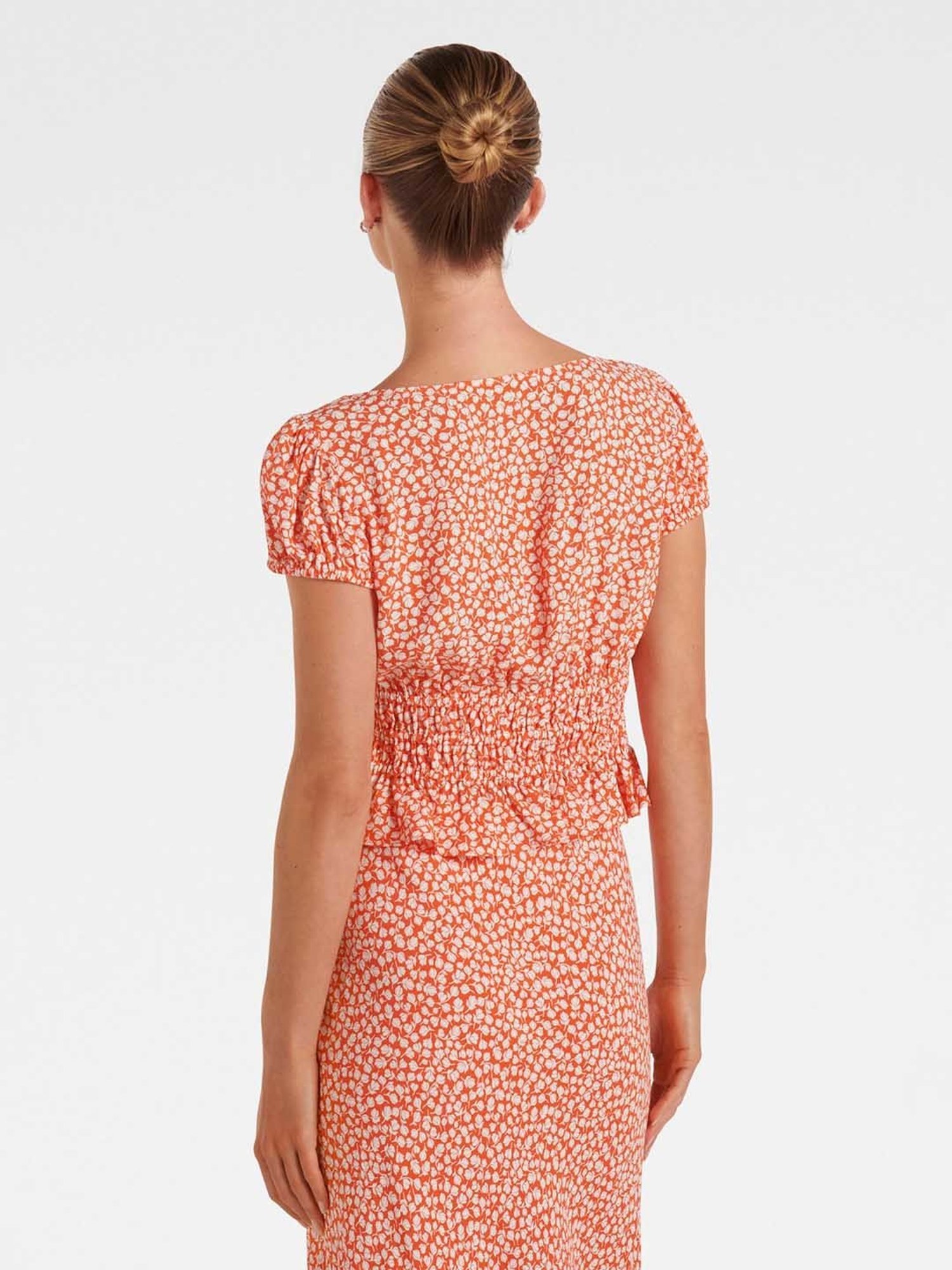 Forever New Orange Printed Top