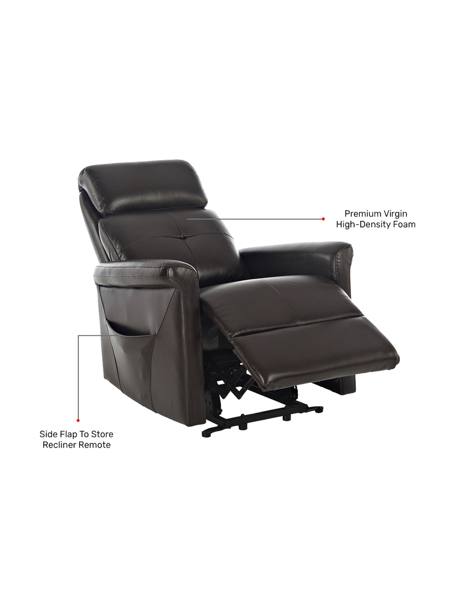 Durian Robbie Brown Leather Recliner