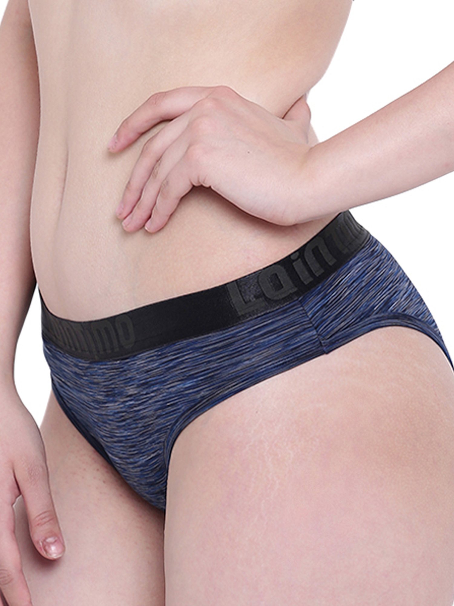 La Intimo Navy Textured Bikini Panty