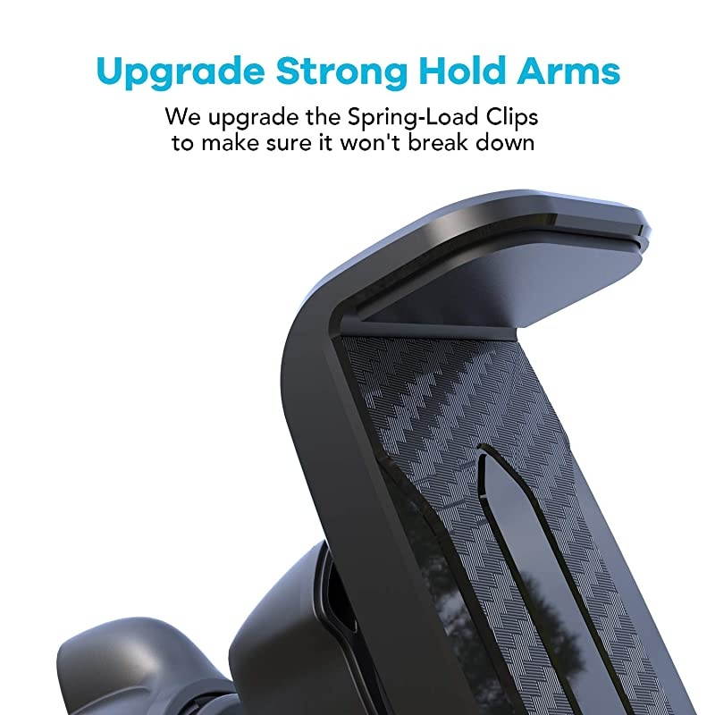 Adjustable Car Vent Phone Mount with Expandable SpringLoaded Grip  Universal Strong Hold Air Vent Cell Phone Holder for Car with Super Sturdy Grips Fit with iPhone and Other Android Phones