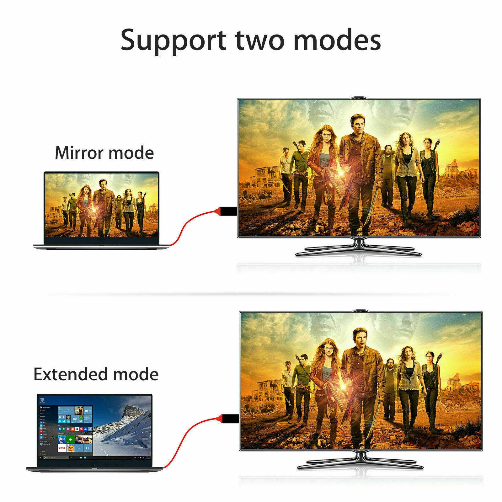 USB-C Type C to HDMI HDTV TV Cable Adapter For  Galaxy S10 Note 9 MacBook