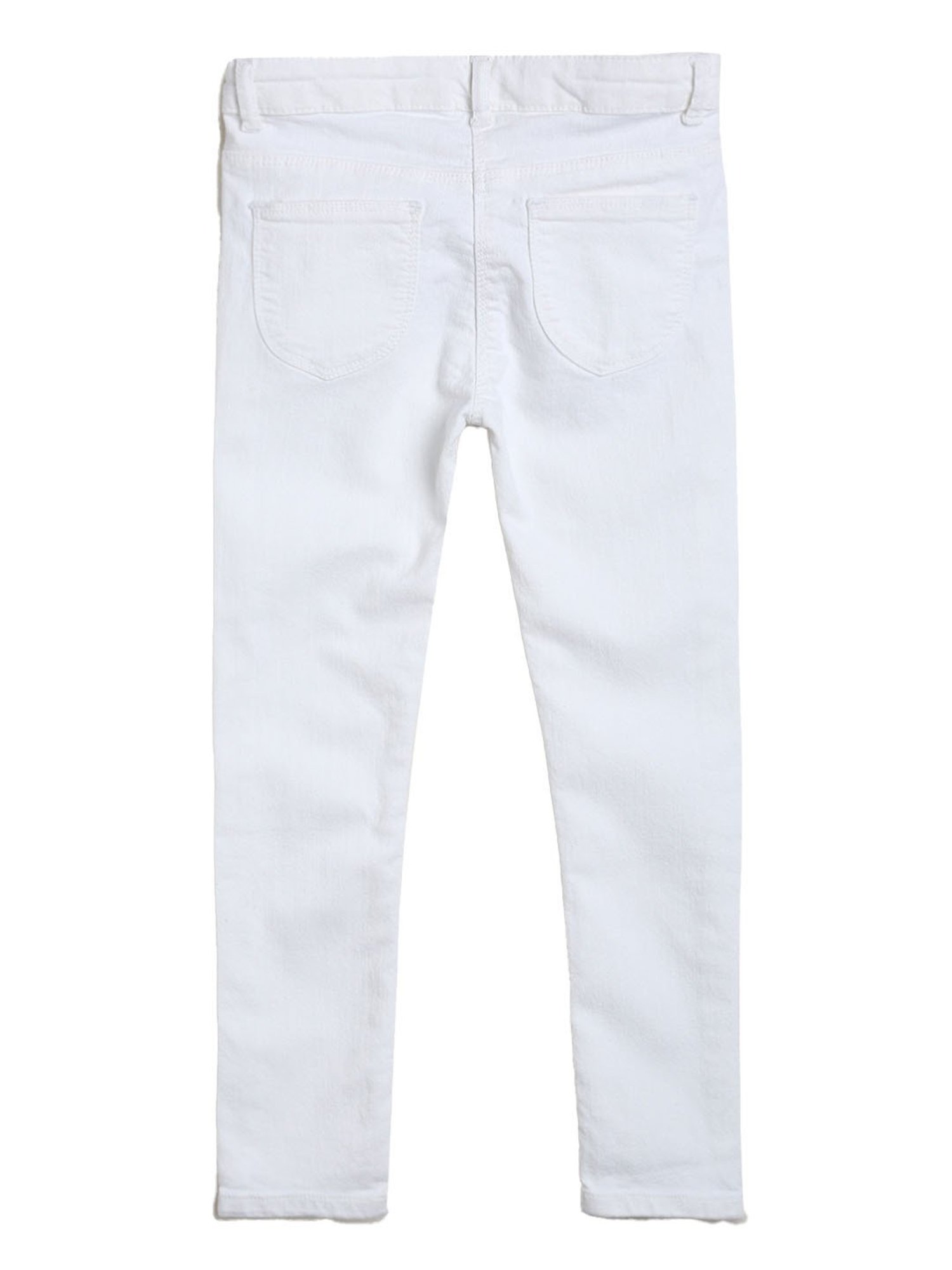 Tales & Stories Girls White Solid Jeans