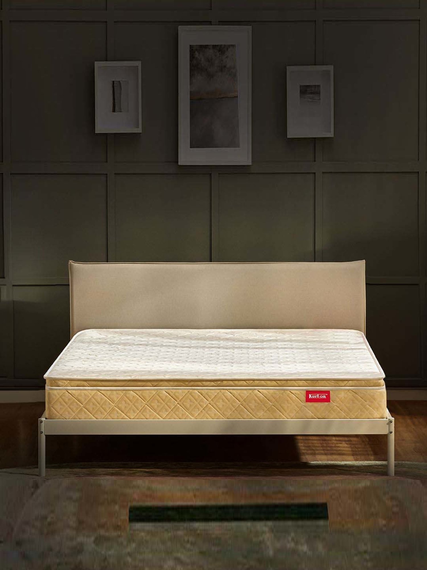 Kurlon Supernova White & Beige Pocket Spring Single Size Bed Mattress