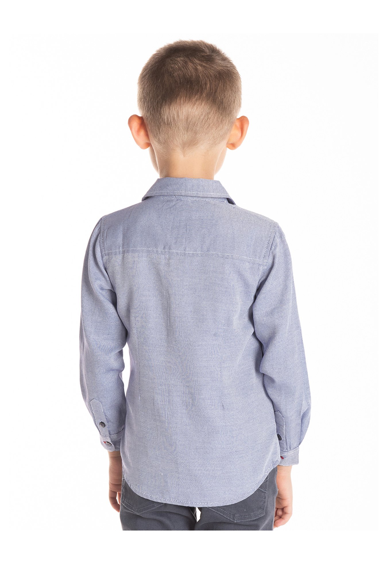 Cherry Crumble By Nitt Hyman Boys Grey Textured Shirt