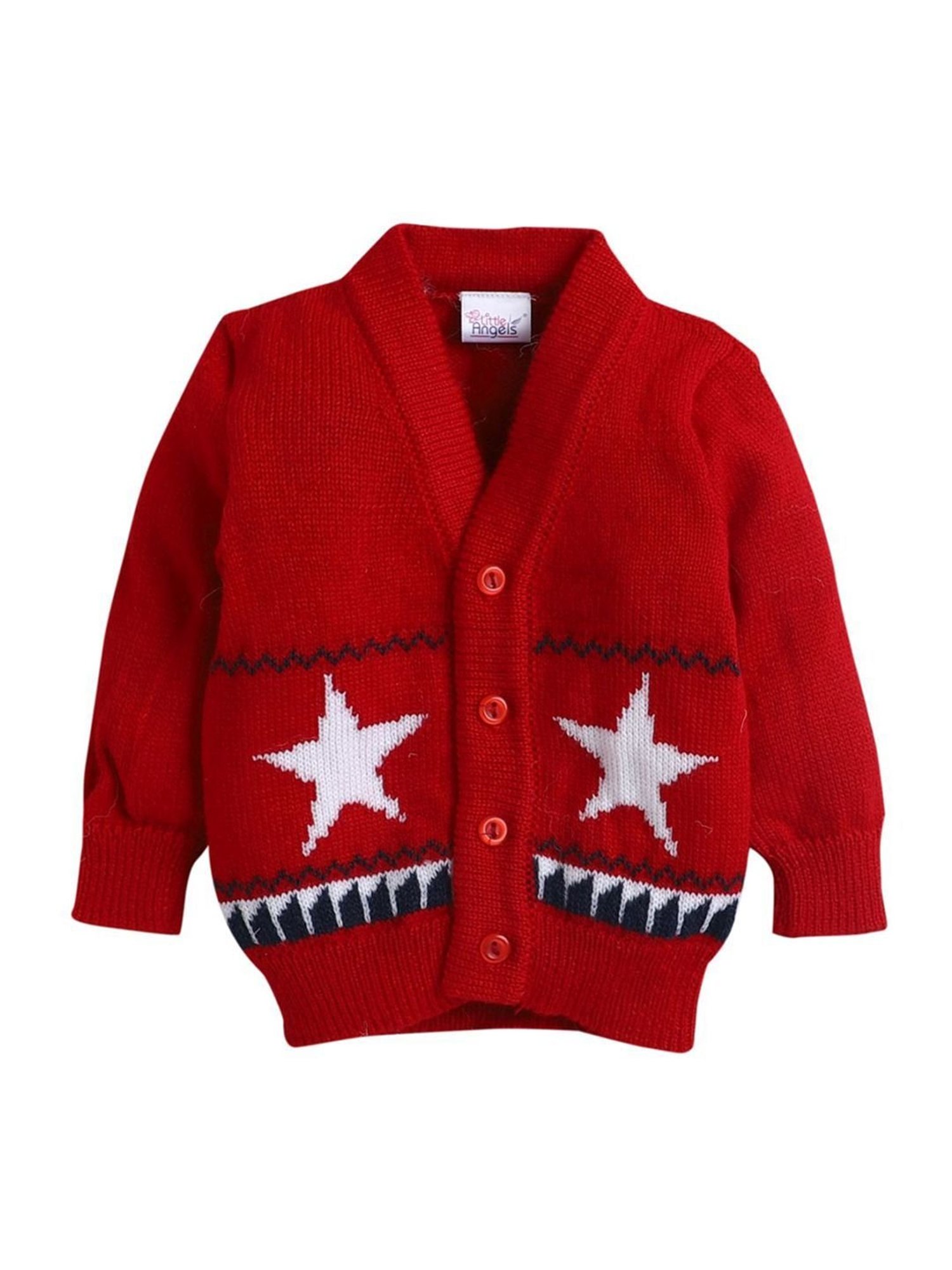 Pantaloons Baby Brown Cotton Printed Full Sleeves Sweater