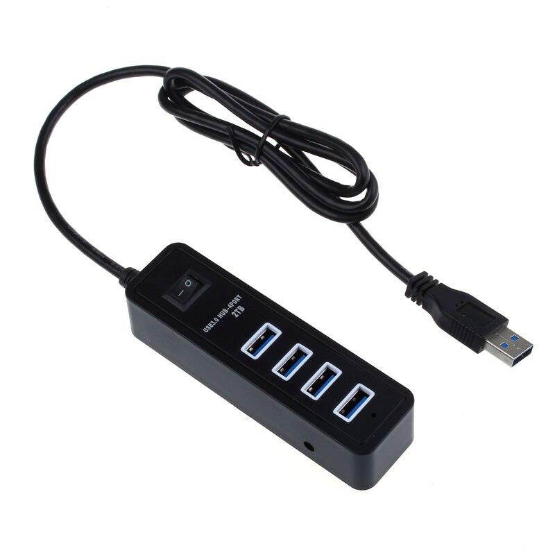 2018 New Arrival 4 Ports Super Speed USB 3.0 HUB With On/Off Switch Adapter for PC Laptop Computer USB HUB High quality