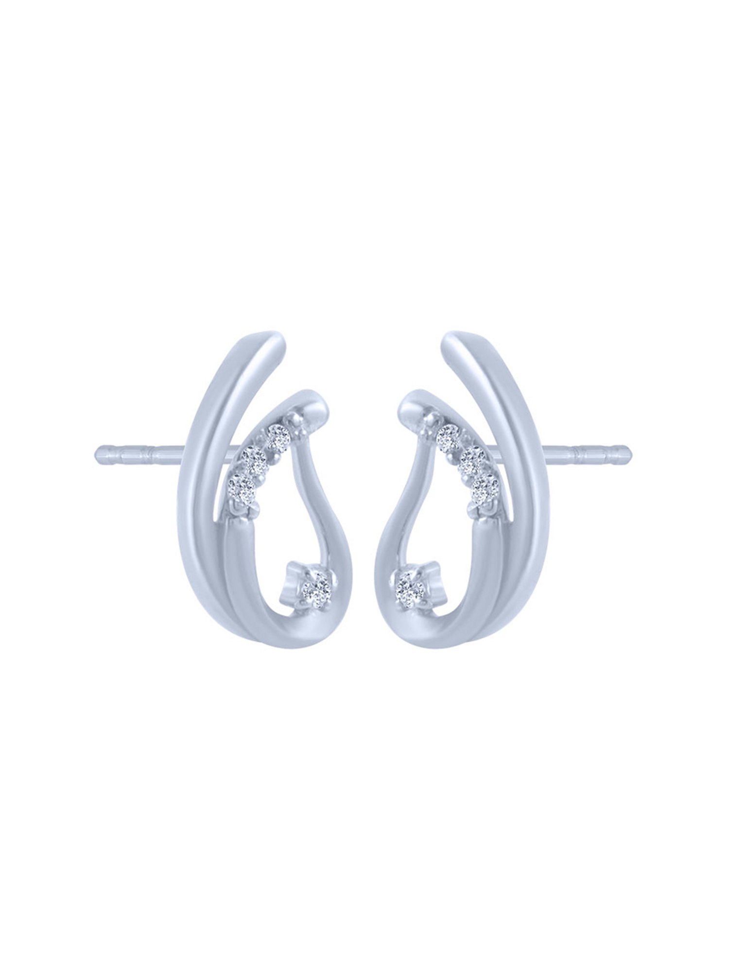 P.C. Chandra Jewellers 18 kt Gold & Diamond Earrings