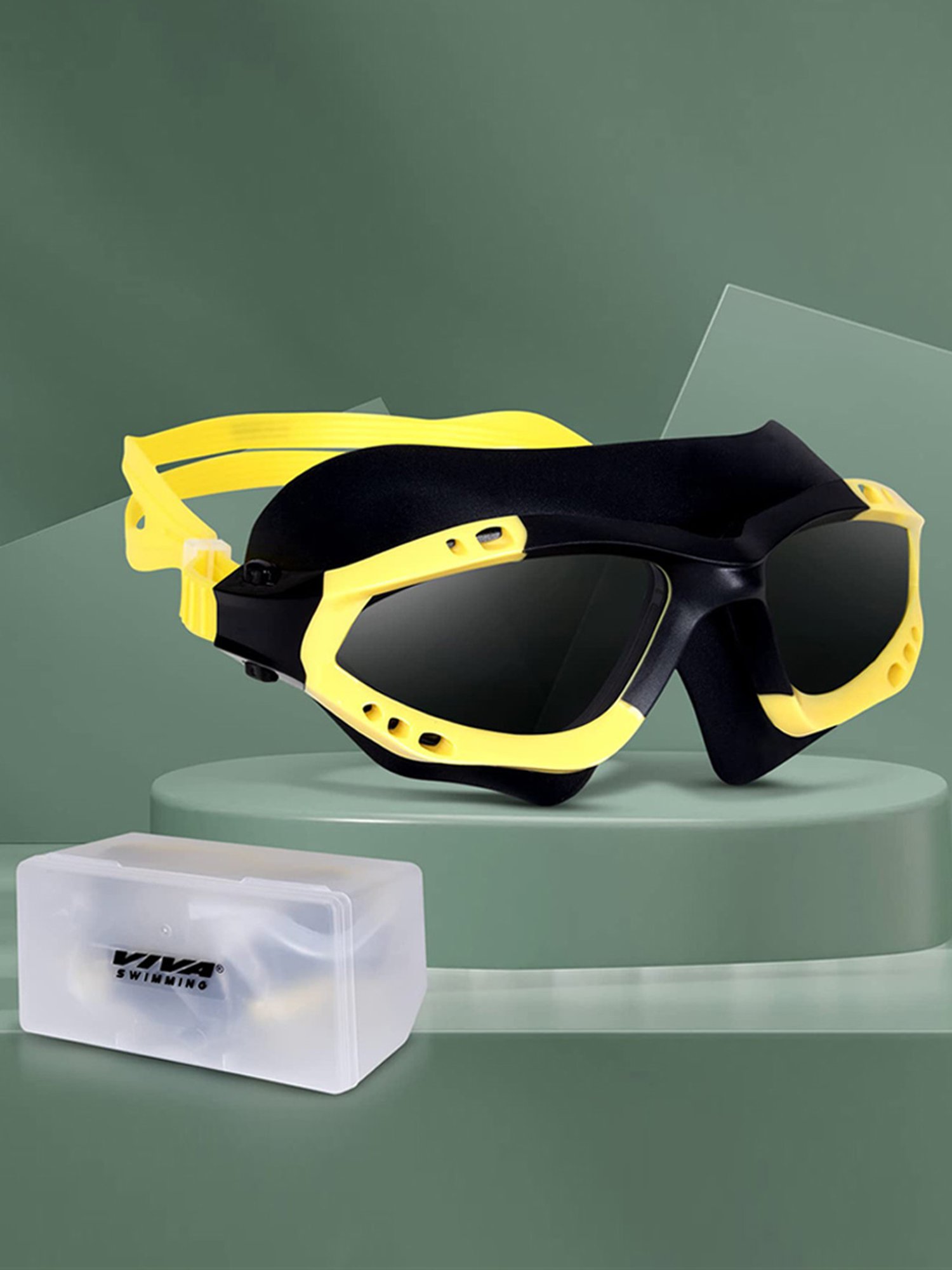 Speedo Unisex Adult Aquapulse Pro Mirror-Lens Swim Goggles (Grey)