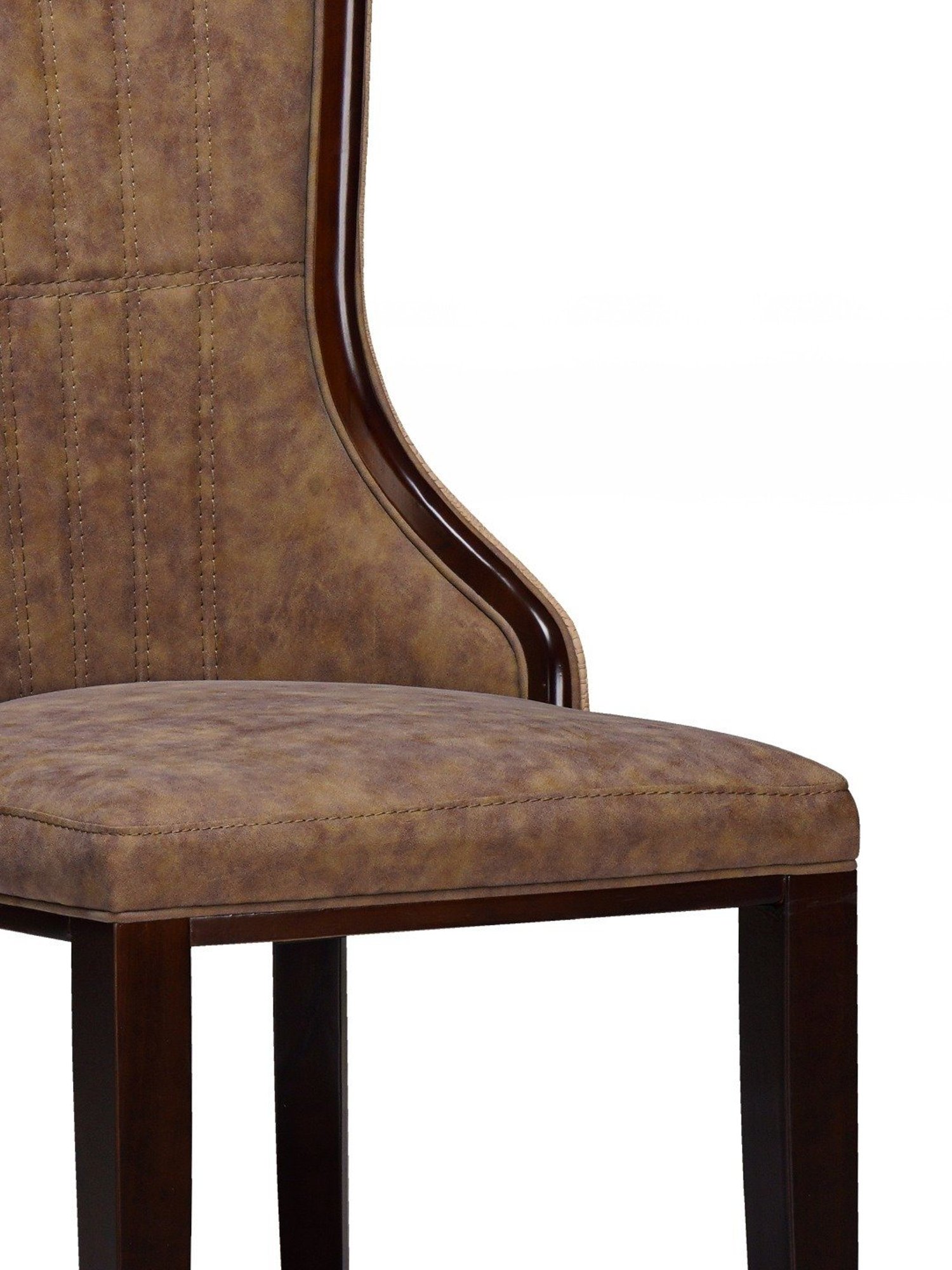 Durian Sabrina Modern Brown & Beige Premium Leatherette Dining Chair
