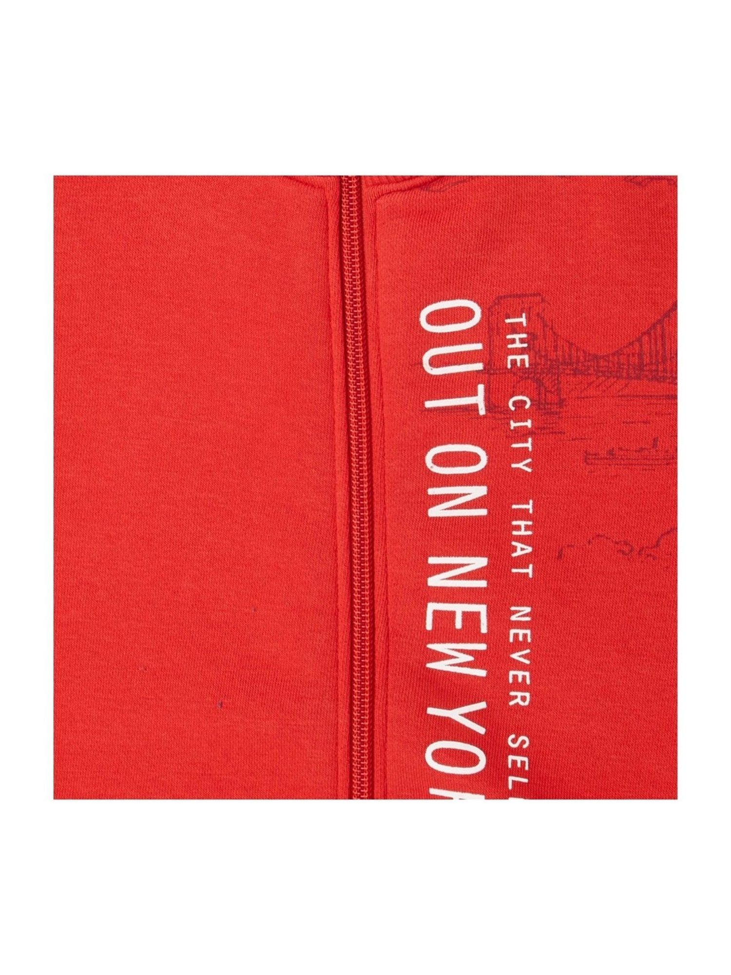 Sweet Dreams Kids Red & Navy Printed Full Sleeves Jacket with Trackpants