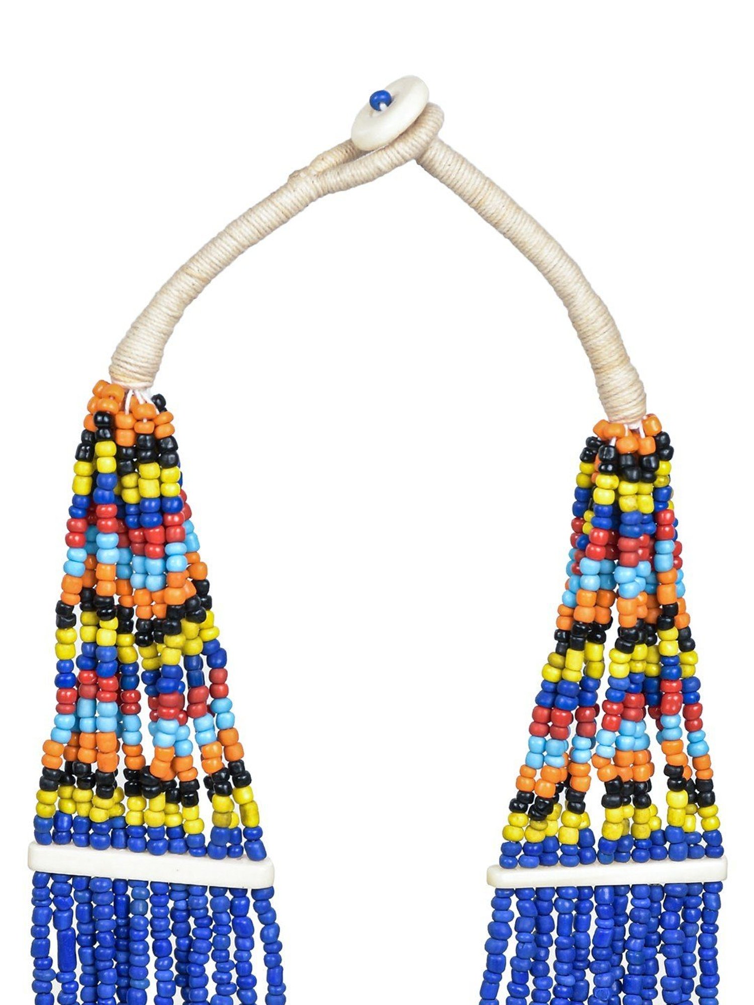 Imli Street Multicolor Vintage Naga Beaded Tribal Necklace