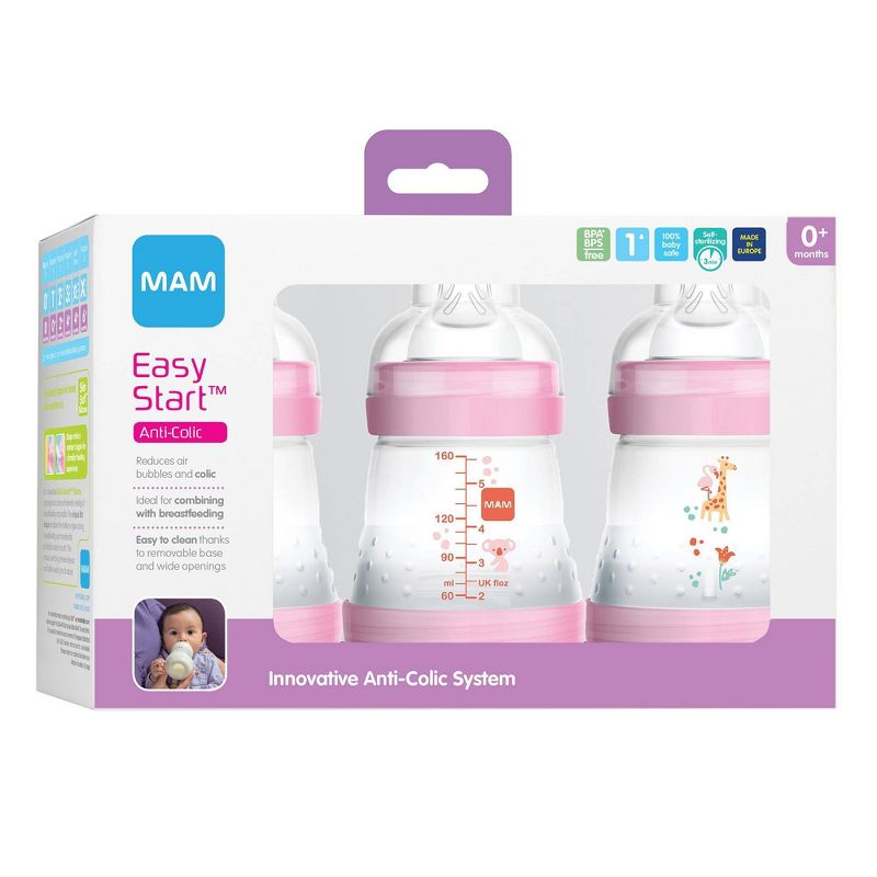 MAM Anti-Colic Bottle, 5oz, 3ct