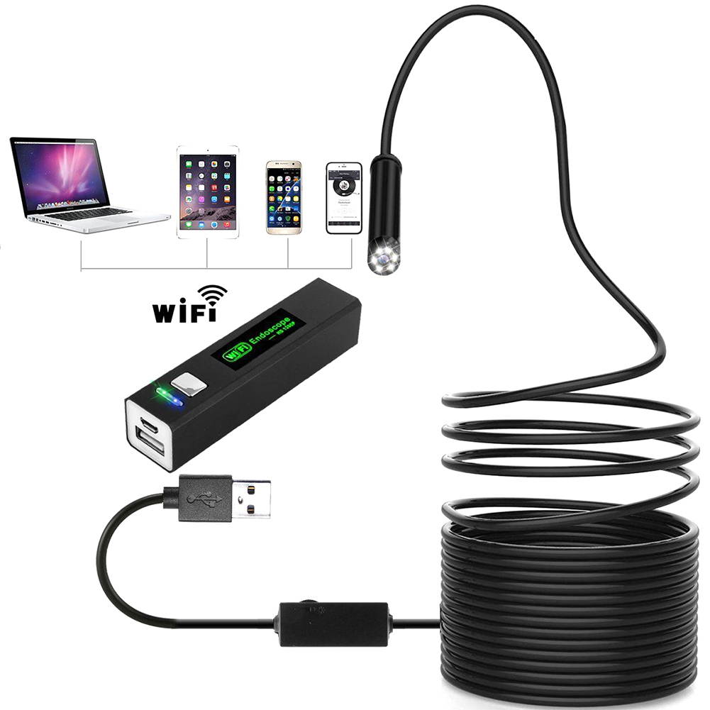 Wireless inspection camera, GOODAN Updated 1200P HD Wifi Endoscope borescope With 2.0 Megapixels 1200P HD Snake Camera For Iphone and Android Smartphone, Table, Ipad, PC