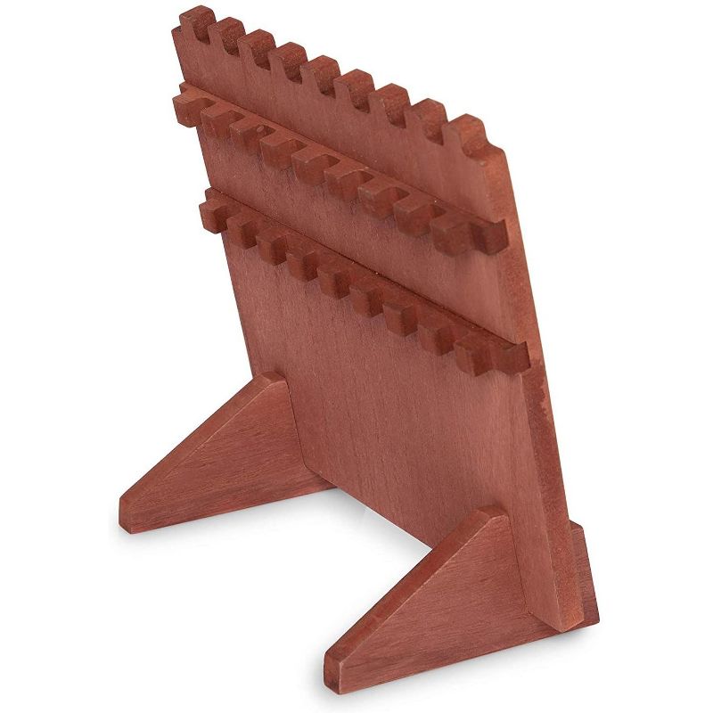 Farmlyn Creek 2-Pack Wood Necklace Display Stand, Wooden Plank Jewelry Organizer (9 x 10 x 5.5 In)