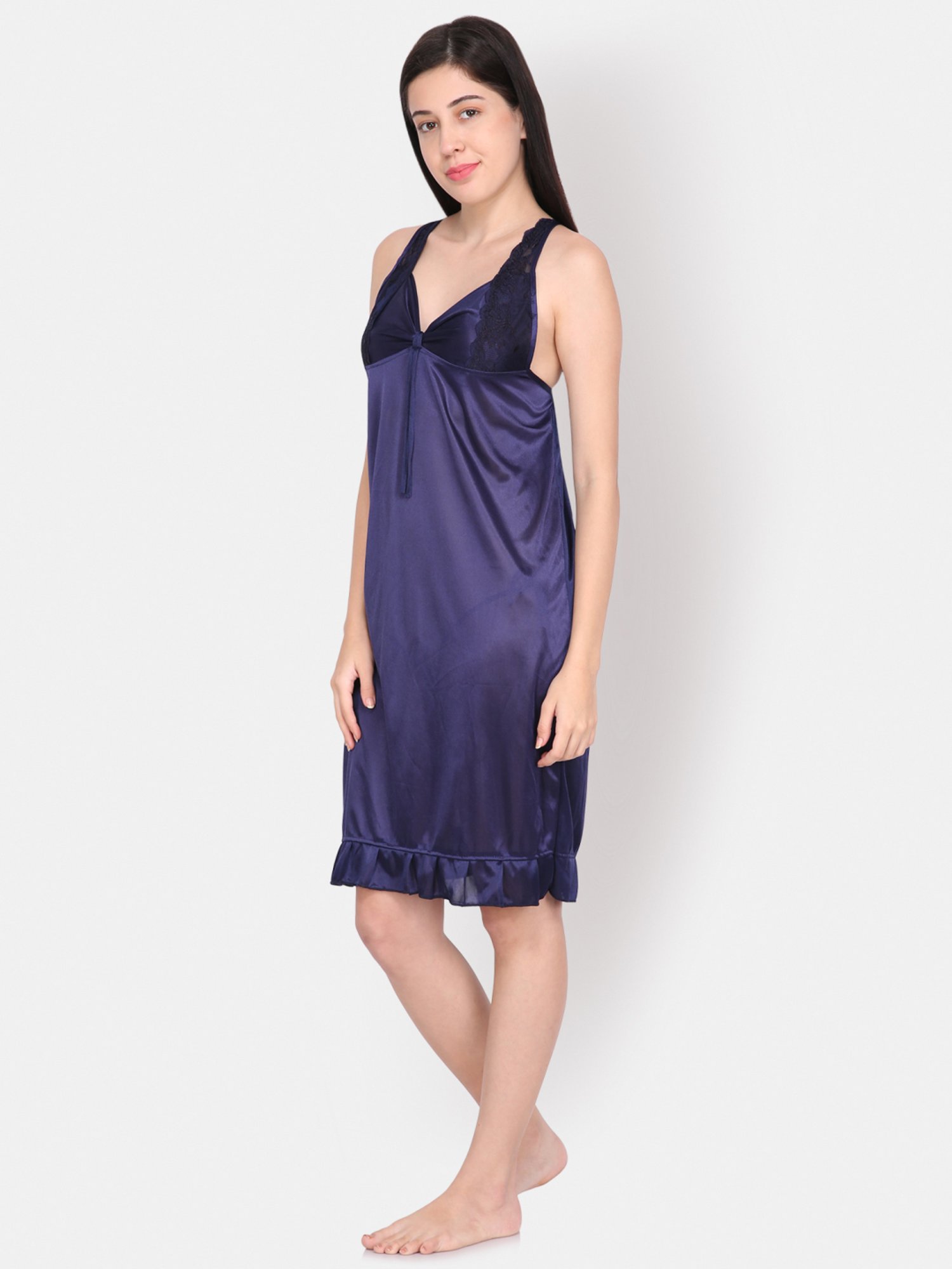 Ms.Lingies Blue Lace Work Chemise