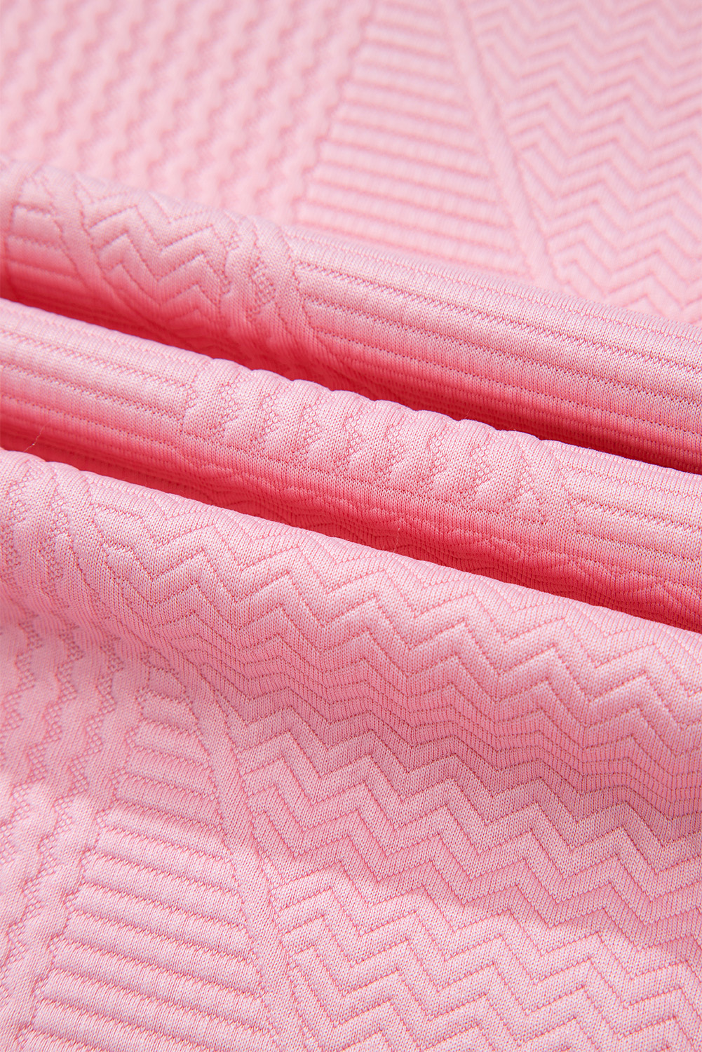 Green Solid Color Quilted Long Sleeve Top and Wide Leg Pants Set