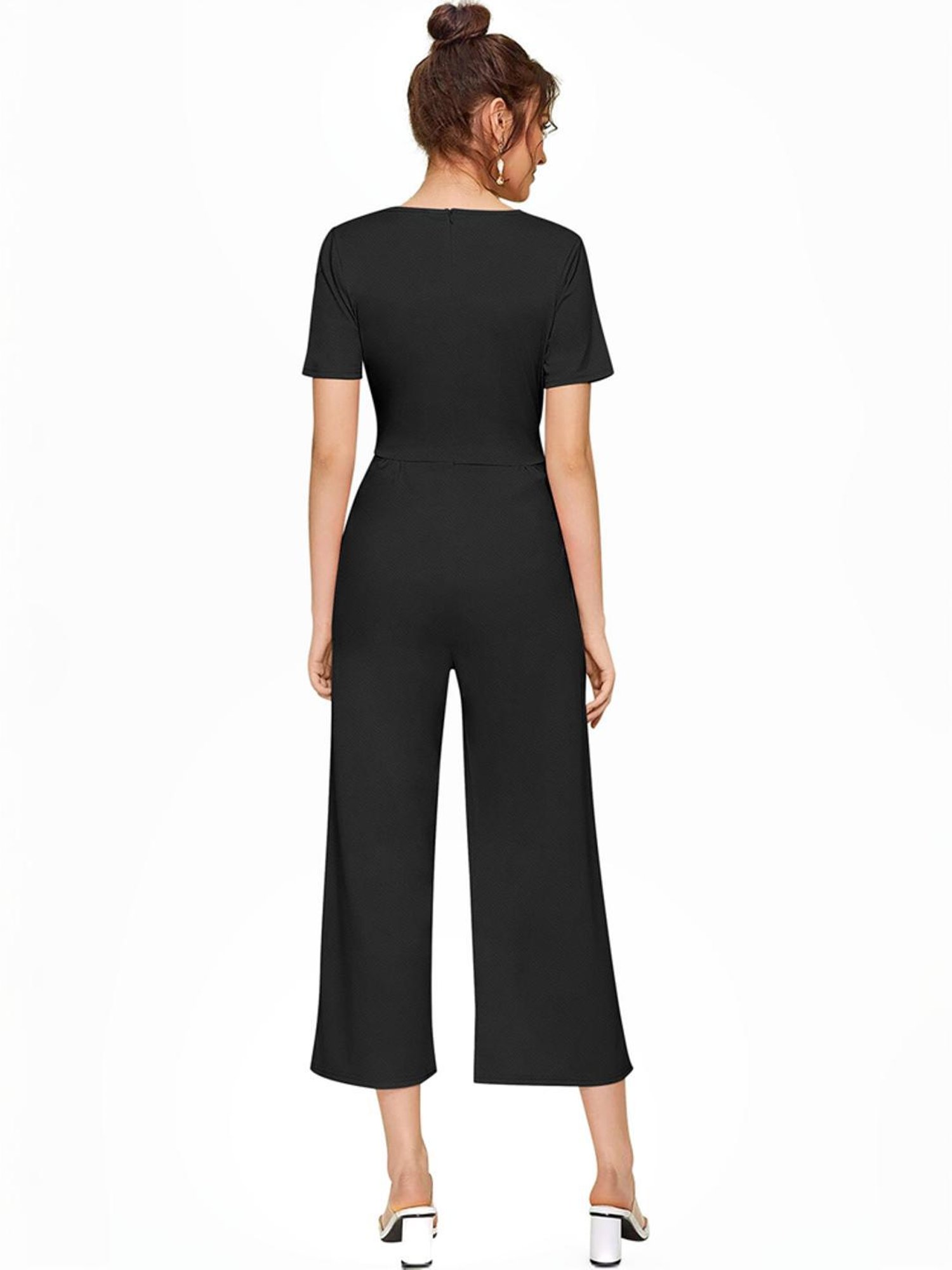 Odette Black Midi Length Jumpsuit