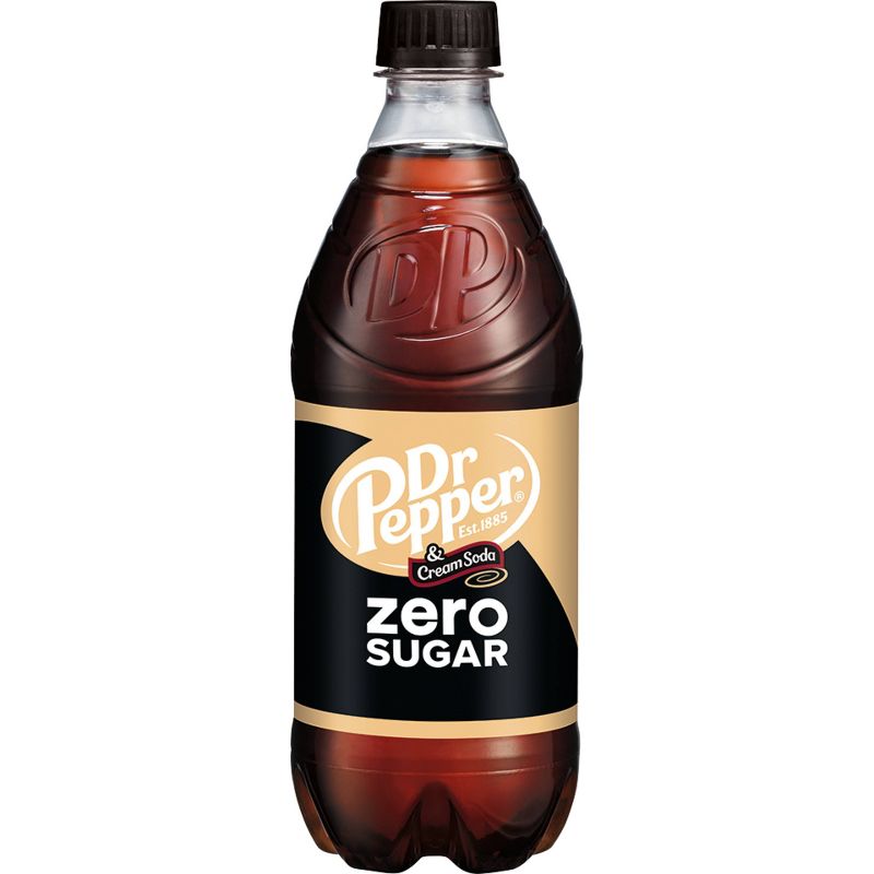Dr Pepper Cream Zero Sugar - 20 fl oz Bottle