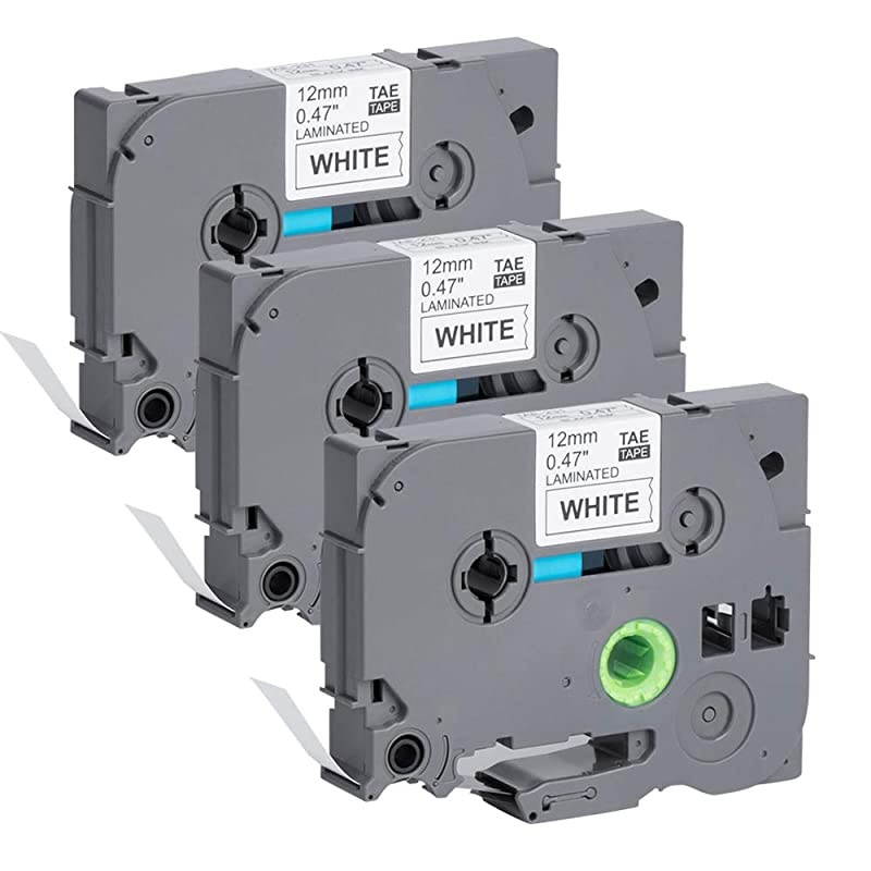 Maker Tape 3Pack Ptouch TZe 231 ing Tape Compatible PTouch PTD400 PTD400AD PTH110 PTD600 PT1230PC Maker 12mm 12 Inch x 8m 262 ft Laminated Black on White
