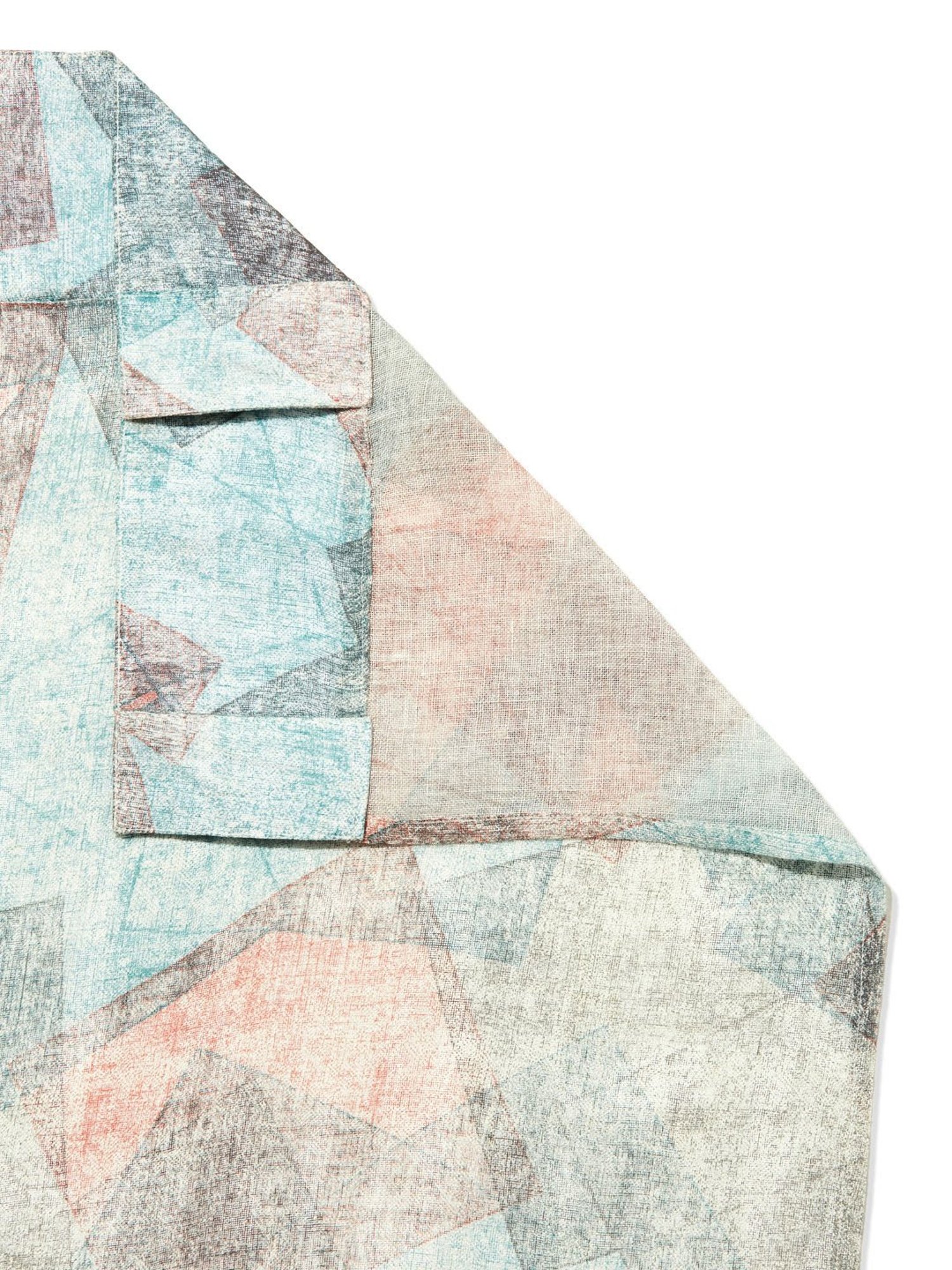 Fabindia Home Symphony Printed Blue Linen Long Door Curtain (9ft)