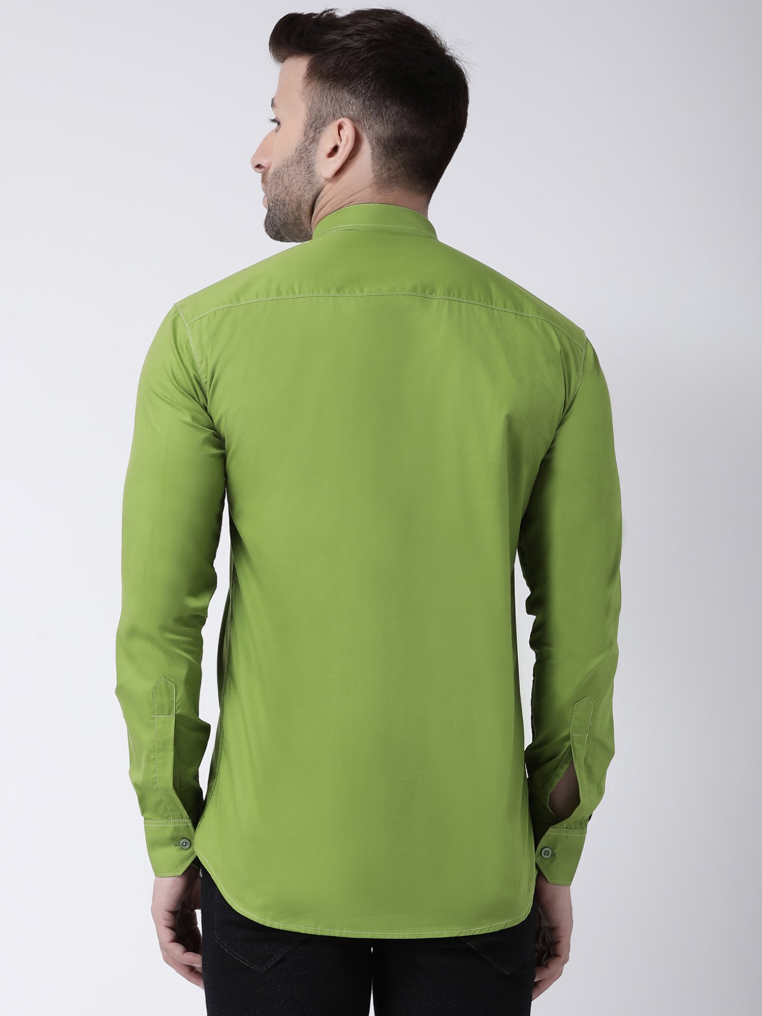 Hangup Plus Green Slim Fit Pure Cotton Shirt