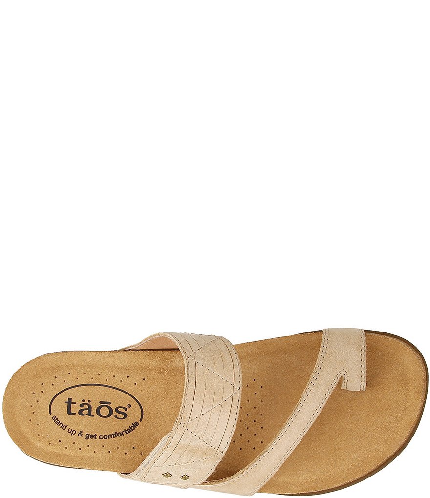 Taos Footwear Zone Leather Toe Loop Sandals