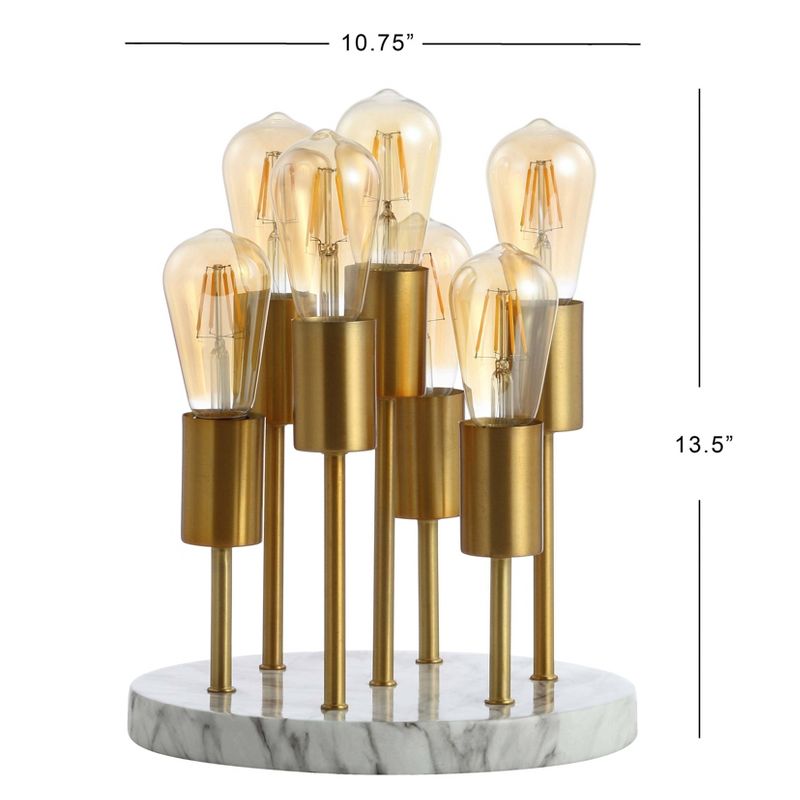 13.5" Metal Pleiades Modern Accent Lamp (Includes LED Light Bulb) Gold - JONATHAN Y