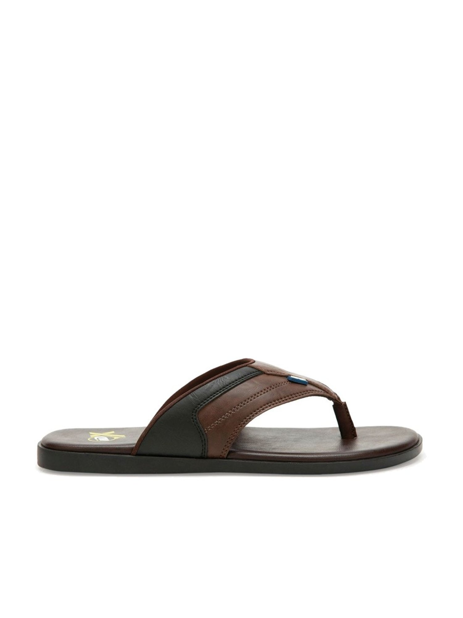 ID Men's Brown Thong Sandals