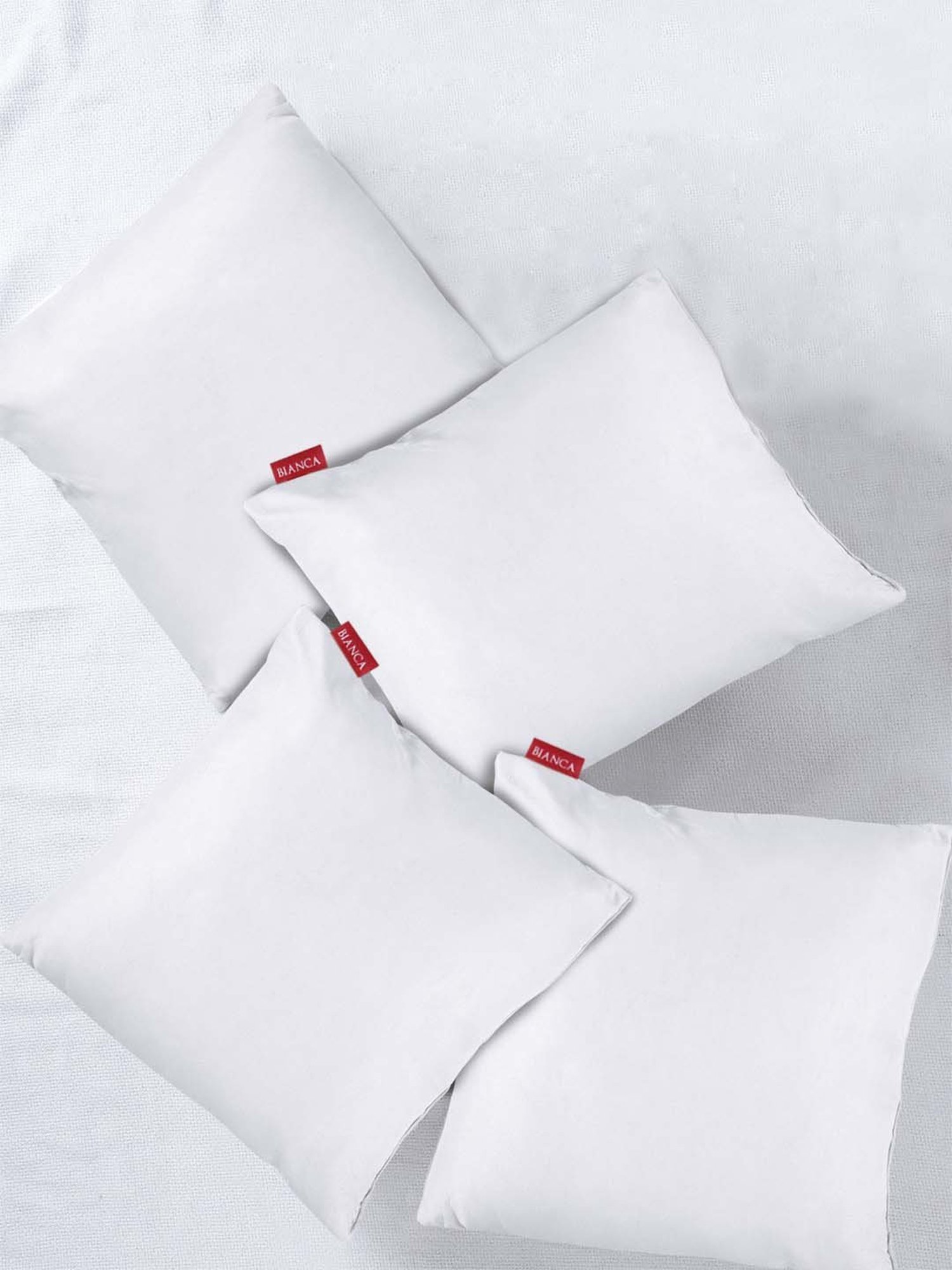 BIANCA Fluffy Micro-Fiber Cushion Insert-Filler -4pc 18 X 18 (allergy guard) solid-white