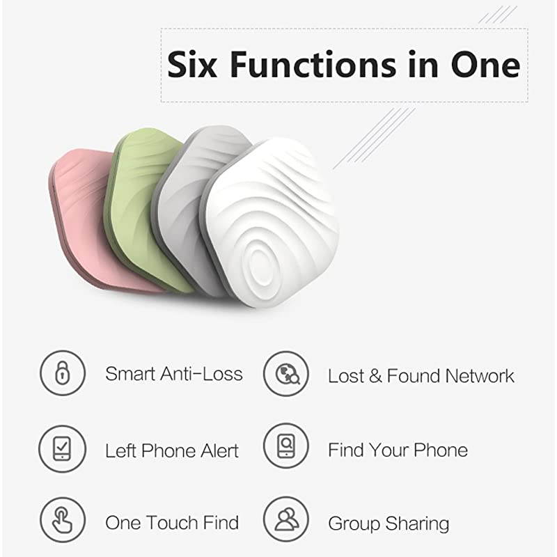 Smart Key Finder Bluetooth WiFi Tracker GPS Locator Wallet Phone Key AntiLost Bidirectional Alarm Reminder 1 Pack White