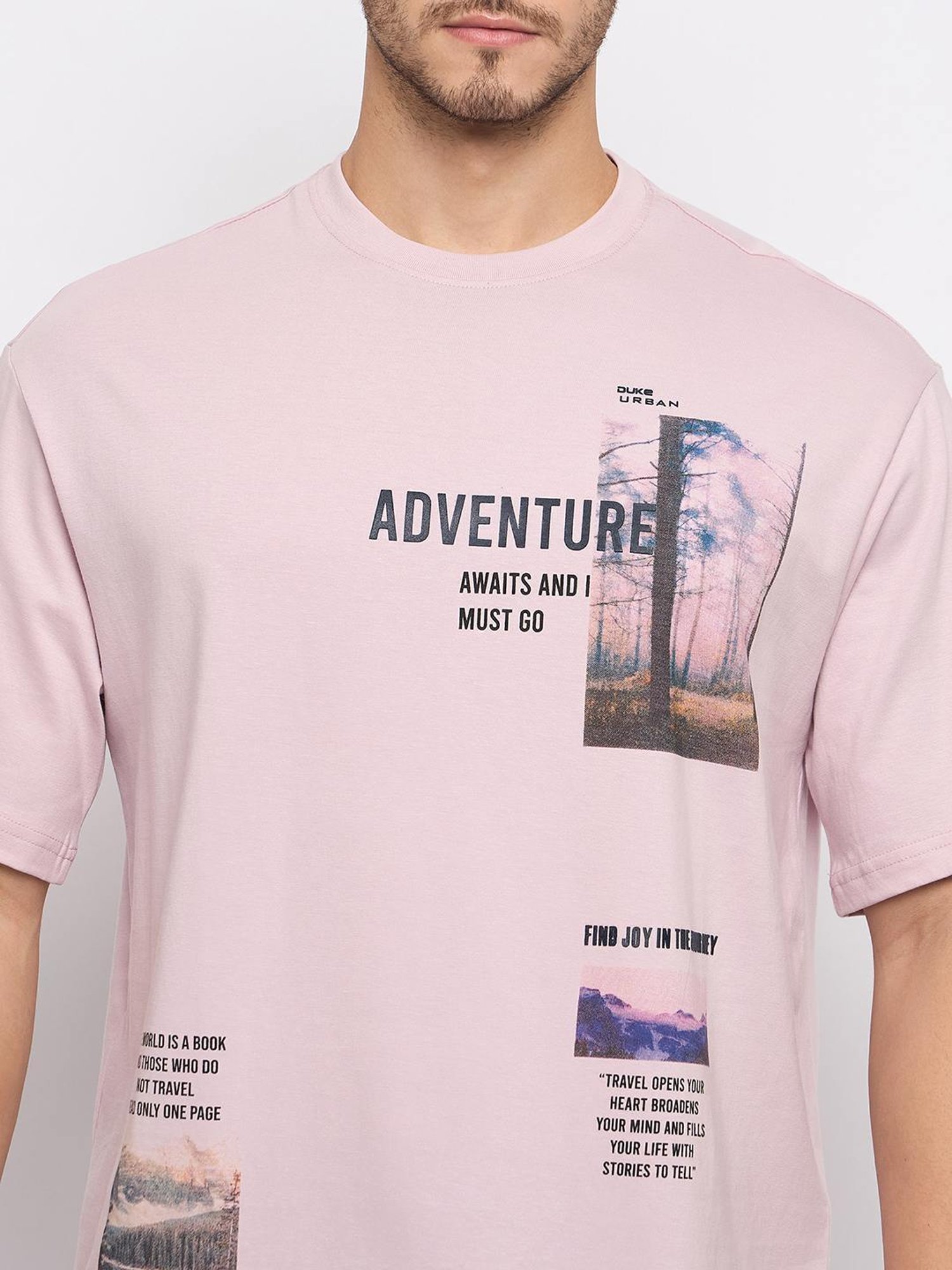 Duke Lilac Loose Fit Printed T-Shirt