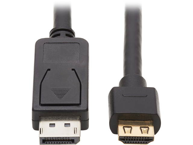 Tripp Lite P582-020-4K6AE 20 ft. DisplayPort 1.2a to HDMI 2.0 Active Adapter Cable (M/M) - Grip HDMI Plug, 4K @ 60 Hz, 20 ft., Black