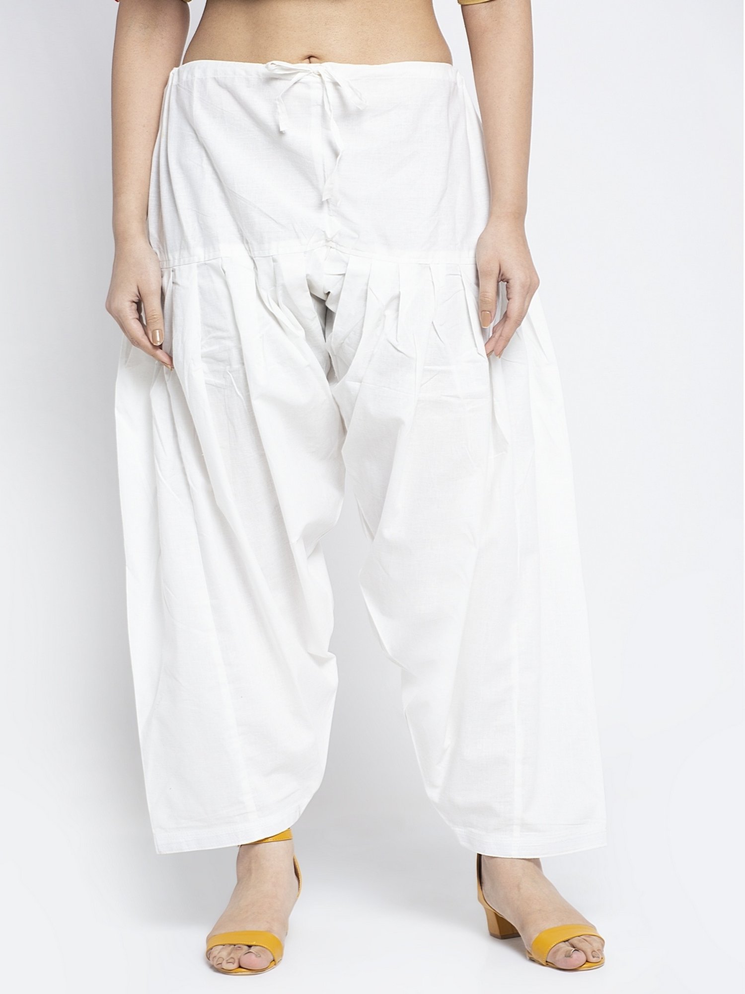 Gracit Gajri & off White Loose Fit Cotton Salwar Pack of - 2