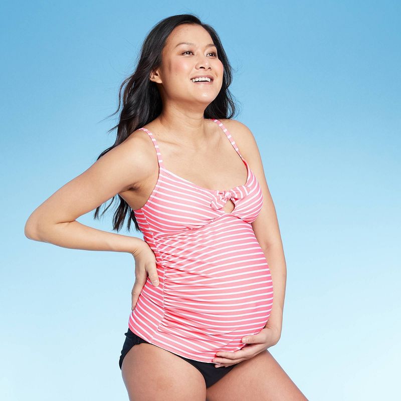 Maternity High Waisted Side Ruched Brief - Sea Angel - Navy M