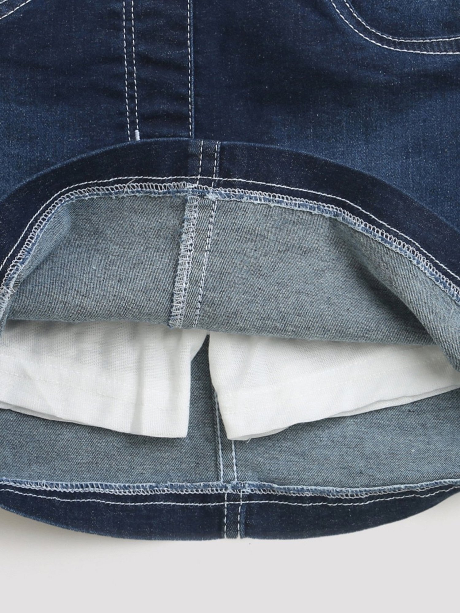 Tiny Girl Blue Cotton Regular Fit Skirt