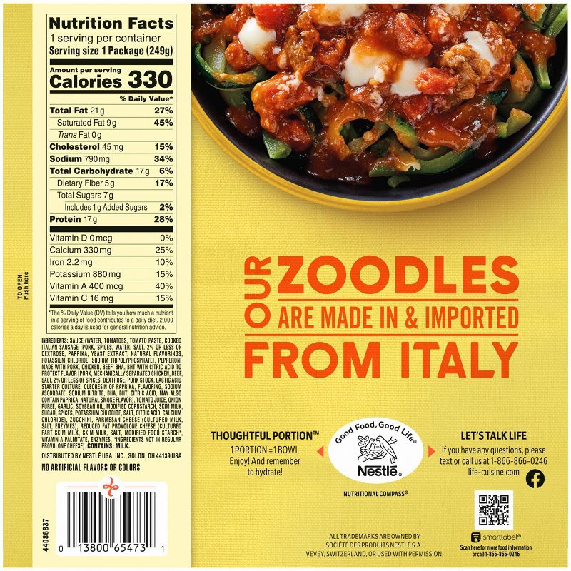 Life Cuisine Frozen Low Carb Meatlovers Zoodles - 10oz