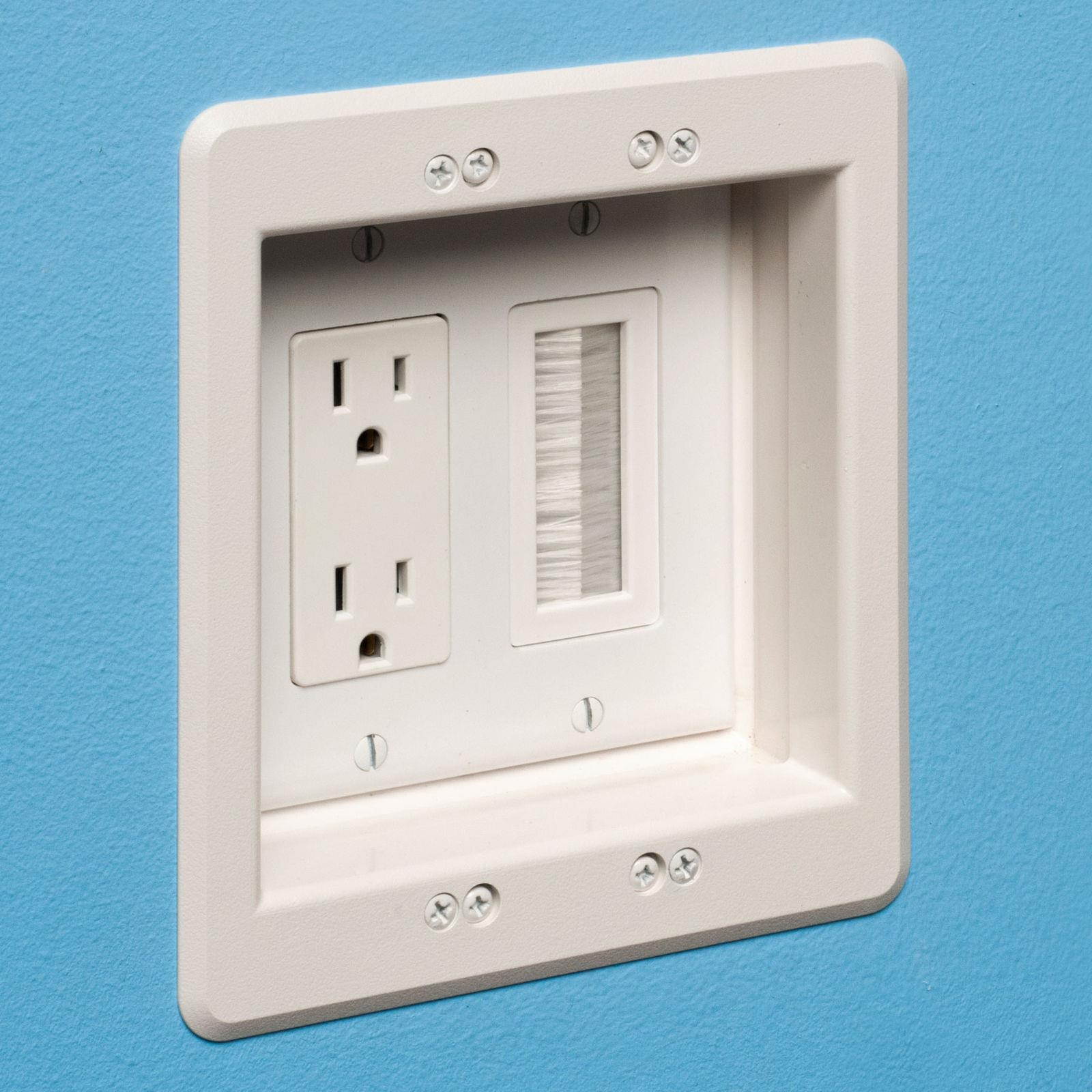 Arlington CED135 Decora-Type Cable Entry Device w/ Brush-style Opening