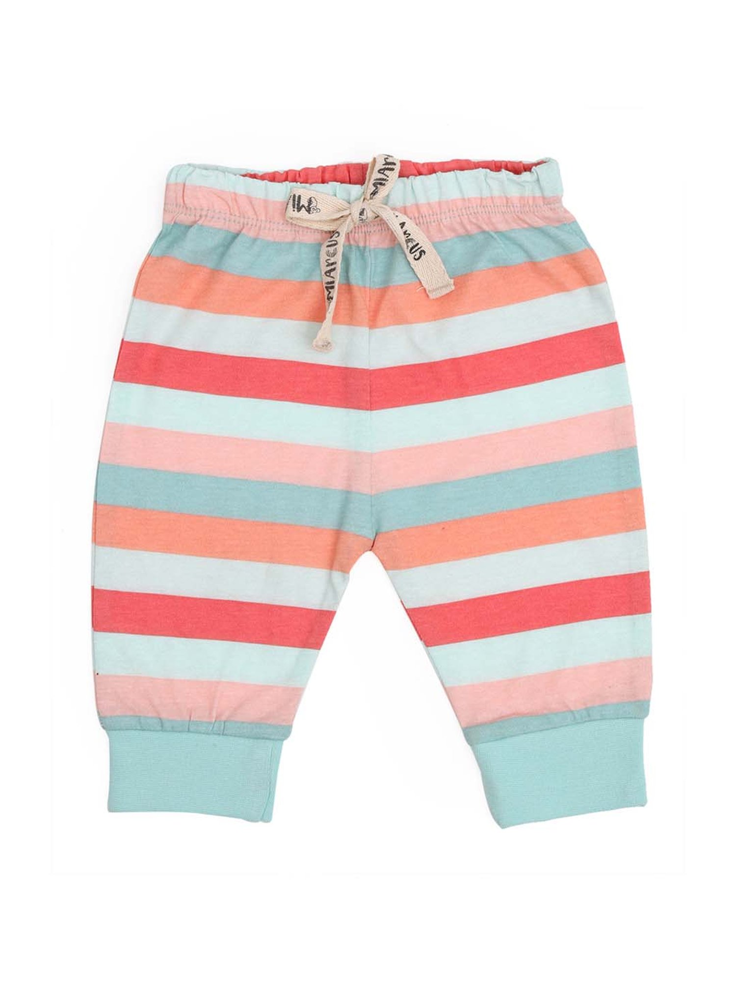 Ed-a-Mamma Baby Multicolor Solid Joggers (Pack Of 3)